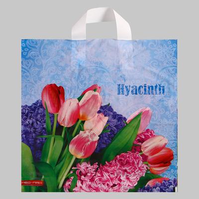 Пакет «Гиацинт», полиэтиленовый с петлевой ручкой, 38×40 см, 40 мкм