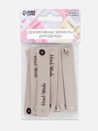 Бирка с кнопкой Hand made, 8×1.5 см, 10 шт., серая - Фото 8