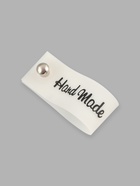 Бирка с кнопкой Hand made, 8×1.5 см, 10 шт., белая, чёрная - Фото 2