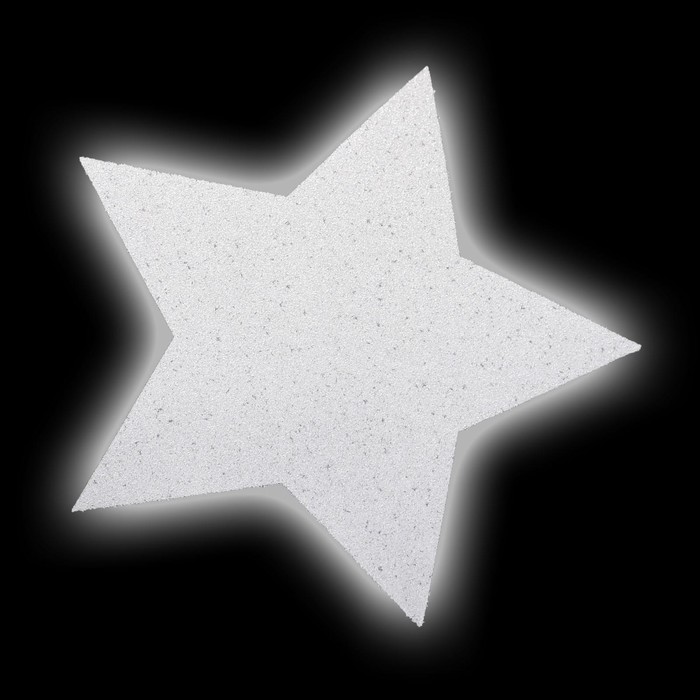 Светоотражающая термонаклейка «Звезда», 5 × 5 см, 5 шт, цвет серый - фото 1901280326