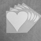Светоотражающая термонаклейка «Сердце», 5 × 5 см, 5 шт, цвет серый - Фото 2