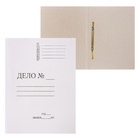 Скоросшиватель «Дело», 440 г/м², белый, немелованный, пробитый, до 200 л - Фото 3