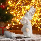 Мягкая игрушка "Дед Мороз в шапочке с кружочками-длинные ножки" 15х45 см, серебристо-белый - Фото 2
