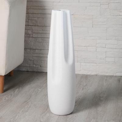Ваза напольная «Фелис», 10.5×58 см, керамика, белая