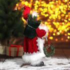 Дед Мороз "В красной шубке с новогодним венком" 16х30 см - фото 3706406