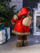 Дед Мороз под ёлку «Зимнее волшебство. Новогодняя игрушка в красной шубке с веточками», 45 см - Фото 3