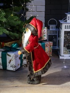 Дед Мороз под ёлку «Зимнее волшебство. Новогодняя игрушка в красной шубке с фонариком», 45 см - Фото 5