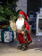 Дед Мороз под ёлку «Зимнее волшебство. Новогодняя игрушка в красной шубке с фонариком», 45 см - Фото 6