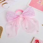 Бант для волос на резинке «Бантик Лили воздушный», 8×7 см, розовый - Фото 3