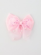 Резинка для волос "Бантик Лили с блёстками" 10х8 см, розовый (6 шт) - фото 809151662