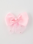 Резинка для волос "Бантик Лили с блёстками" 10х8 см, розовый (6 шт) - фото 809151663