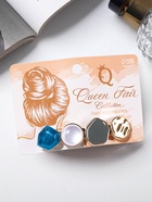 Заколка - автомат для волос «Гроссо», 1.7×7 см, серо-синяя - Фото 3