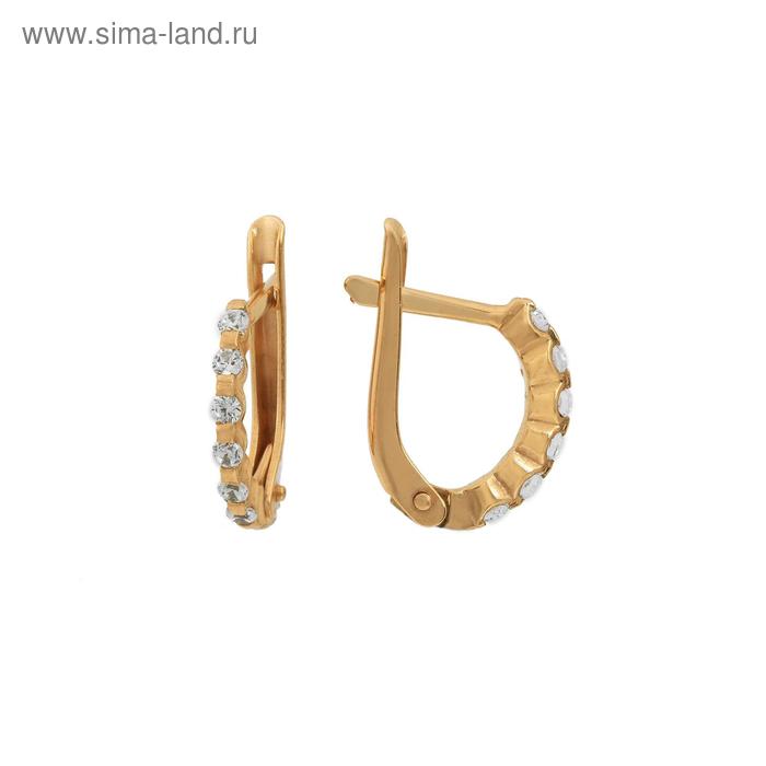 Серьги Дорожка« кольцо, позолота - Фото 1