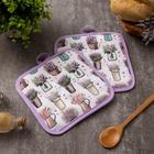 Кухонный набор Доляна «Прованс», прихватка 17х17 см - 2 шт - Фото 1