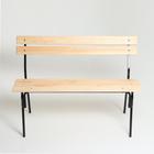 Скамейка садовая «Хит», 120×33×45 см, деревянная, металлические ножки - Фото 2