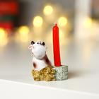 Сувенир полистоун подсвечник со свечой "Коровка Пятнушка" МИКС 3,8х4,5 см (комплект 12 шт) - фото 21107658