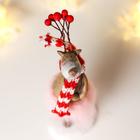 Сувенир полистоун "Олешка в полосатом шарфе и пуховой юбке" МИКС 14х5х5 см - фото 21107672