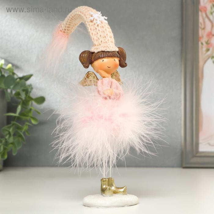 Сувенир полистоун "Ангелочек-девочка в розовой пуховой юбке" МИКС 32х5,5х7 см - Фото 1