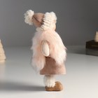 Кукла интерьерная "Малышка в меховом жилете и в шапке с помпоном" 27х9х12 см - Фото 2