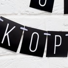 Гирлянда на ленте «С ДР короч!» чёрная, длина 108 см - Фото 7