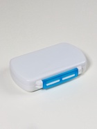 Таблетница, 12×7.5×2.8 см, 6 секций, белая, голубая - Фото 3