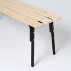 Лавка для сада и дачи «Хит», 118×33×45 см, дерево, металл - Фото 3