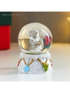 Снежный шар новогодний стеклянный «Совушка в колпаке, с ёлочкой», d=4.5 см, 6×4.5×4.5 см - Фото 5