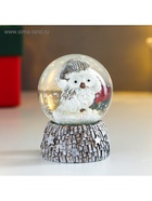 Снежный шар новогодний стеклянный «Совёнок в бежевом колпаке», d=4.5 см, 6×4.5×4.5 см - Фото 2
