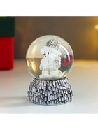 Снежный шар новогодний стеклянный «Совёнок в бежевом колпаке», d=4.5 см, 6×4.5×4.5 см - Фото 4