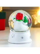 Снежный шар новогодний стеклянный «Снеговик в шапке-ушанке, с ёлкой», d=6.5 см, 8×6.5×6.5 см - Фото 6