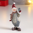 Фигурка полистоун «Снеговик в вязанном наряде и шапке-колпаке», 9.3×4.3×2.5 см, МИКС - Фото 3