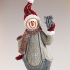 Фигурка полистоун «Снеговик в вязанном наряде и шапке-колпаке», 9.3×4.3×2.5 см, МИКС - Фото 7