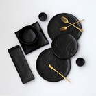 Салатник фарфоровый Magistro Pietra lunare, 780 мл, d=16 см, цвет чёрный - Фото 6