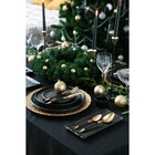 Блюдо для подачи Magistro Pietra lunare, 30×10 см, фарфор, чёрное - Фото 8