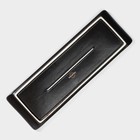 Блюдо для подачи Magistro Pietra lunare, 30×10 см, фарфор, чёрное - Фото 5