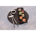 Блюдо для подачи Magistro Pietra lunare, 30×10 см, фарфор, чёрное - Фото 7