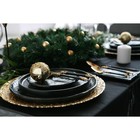 Блюдо для подачи Magistro Pietra lunare, d=22 см, фарфор, чёрное - Фото 7