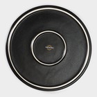 Блюдо фарфоровое для подачи Magistro Pietra lunare, d=22 см, цвет чёрный - Фото 4