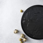 Блюдо фарфоровое для подачи Magistro Pietra lunare, d=22 см, цвет чёрный - Фото 6