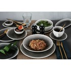 Блюдо фарфоровое для подачи Magistro «Сиам», 20×18 см, цвет серый - Фото 4