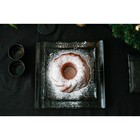 Блюдо для подачи Magistro Pietra lunare, 21×21 см, фарфор, чёрное - Фото 7