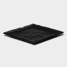 Блюдо фарфоровое для подачи Magistro Pietra lunare, 21×21 см, цвет чёрный - Фото 3