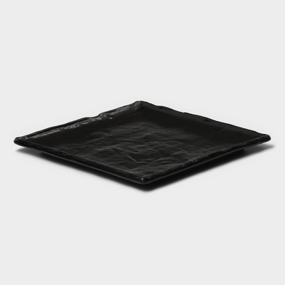 Блюдо для подачи Magistro Pietra lunare, 21×21 см, фарфор, чёрное