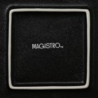 Блюдо для подачи Magistro Pietra lunare, 21×21 см, фарфор, чёрное - Фото 9