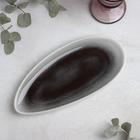 Блюдо фарфоровое для подачи Magistro «Сиам», 26×12,3 см, цвет серый - Фото 2