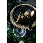 Блюдо для подачи Magistro Pietra lunare, d=27 см, фарфор, чёрное - Фото 6