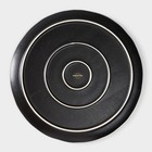 Блюдо для подачи Magistro Pietra lunare, d=27 см, фарфор, чёрное - Фото 4