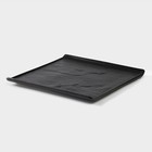 Блюдо для подачи Magistro Pietra lunare, 27.5×27.5 см, фарфор, чёрное - Фото 3