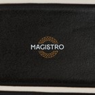 Блюдо фарфоровое для подачи Magistro Pietra lunare, 27,5×2 см, цвет чёрный - Фото 6