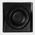 Блюдо для подачи Magistro Pietra lunare, 27.5×27.5 см, фарфор, чёрное - Фото 7